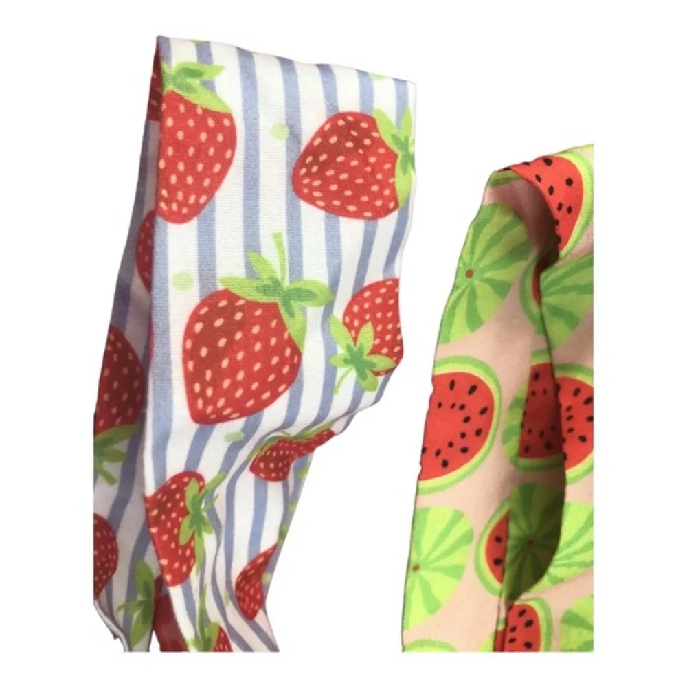 3pack watermelon & strawberry summer‎ fruits elastic headbands -$15